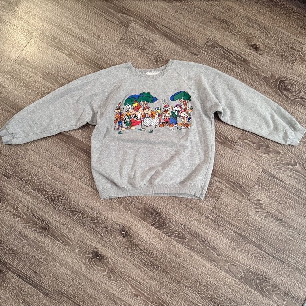 Vintage Looney Tunes Embroidery Sweatshirt